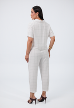 Conjunto Núbia Off White Quadriculado 