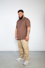 Camiseta Regular Modal Masculina - Marrom