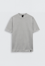 Camiseta Oversized Texturizada Masculina - Cinza