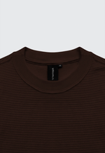Camiseta Oversized Texturizada Masculina - Marrom