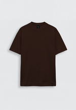 Camiseta Oversized Texturizada Masculina - Marrom