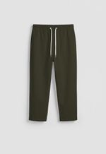 Calça Cropped Sarja Masculina - Musgo