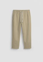 Calça Cropped Sarja Masculina - Caqui