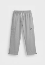 Calça Cargo Sarja Masculina - Cinza