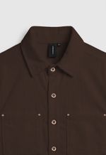 Camisa Cotelê Masculina - Marrom
