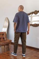 Camiseta Boxy Premium Masculina - Chumbo
