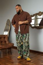 Camisa Cotelê Masculina - Marrom