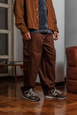 Calça Cargo Sarja Masculina - Marrom