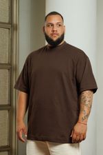 Camiseta Oversized Premium Masculina - Marrom