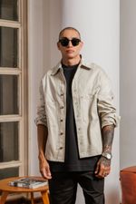 Jaqueta Boxy Cinza Masculina