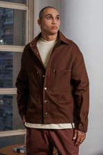 Jaqueta Boxy Marrom Masculina
