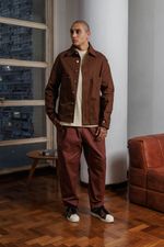 Jaqueta Boxy Marrom Masculina