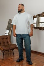 Camiseta Boxy Premium Masculina - Branca