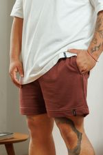 Shorts de Moletinho - Marrom