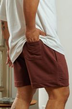 Shorts de Moletinho - Marrom