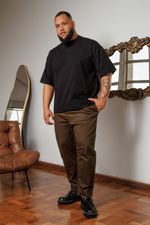 Calça Cropped Sarja Masculina - Musgo