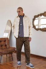 Calça Cropped Sarja Masculina - Musgo