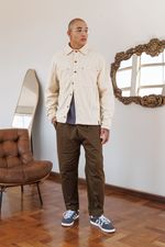 Calça Cropped Sarja Masculina - Musgo