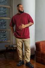 Calça Cropped Sarja Masculina - Caqui