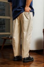 Calça Cropped Sarja Masculina - Cru