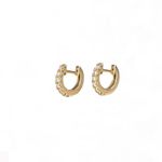 Argolinha 10mm Diamantes Ouro 18k