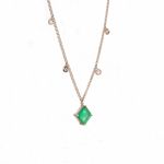 Gargantilha Pingentes Esmeralda Ouro 18k