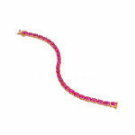 Pulseira Riviera de Rubis Ouro 18k