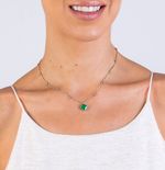Gargantilha Pingentes Esmeralda Ouro 18k