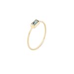Aliancinha Topázio London Ouro 18k