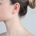 Argolinha 12MM Diamantes Ouro Branco 18K