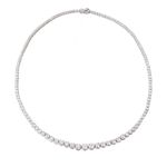 Gargantilha Riviera Coroa Degradê Diamantes Ouro 18K