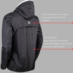 Jaqueta Texx Corta Vento Neon V2 Preto