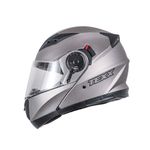 Capacete Texx Escamotiavel Gladiator V2 Chumbo Fosco 