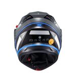 Capacete Texx Escamotiavel Gladiator V3 Makan  Cinza Azul 