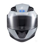Capacete Texx Escamotiavel Gladiator V3 Makan  Cinza Azul 