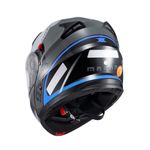 Capacete Texx Escamotiavel Gladiator V3 Makan  Cinza Azul 