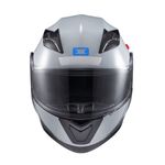 Capacete Texx Escamotiavel Gladiator V3 Makan  Cinza Azul 