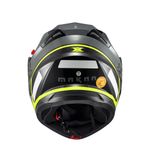 Capacete Texx Escamotiavel Gladiator V3 Makan  Cinza Verde 