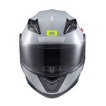 Capacete Texx Escamotiavel Gladiator V3 Makan  Cinza Verde 