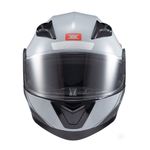 Capacete Texx Escamotiavel Gladiator V3 Makan  Cinza Vermelho 
