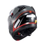 Capacete Texx Escamotiavel Gladiator V3 Makan  Cinza Vermelho 