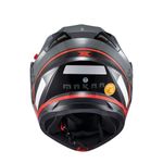 Capacete Texx Escamotiavel Gladiator V3 Makan  Cinza Vermelho 