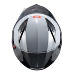 Capacete Texx Escamotiavel Gladiator V3 Makan  Cinza Vermelho 