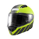 Capacete Texx Escamotiavel Kratos Cyber   Cinza Verde Fosco 