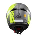 Capacete Texx Escamotiavel Kratos Cyber   Cinza Verde Fosco 