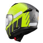 Capacete Texx Escamotiavel Kratos Cyber   Cinza Verde Fosco 