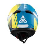 Capacete Texx Escamotiavel Kratos Cyber Azul Verde Fosco 