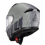 Capacete Texx Escamotiavel Kratos Cyber Cinza Fosco 
