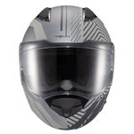 Capacete Texx Escamotiavel Kratos Cyber Cinza Fosco 
