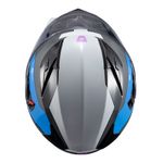 Capacete Texx Escamotiavel Gladiator V3 Reisen  Azul Rosa Branco 